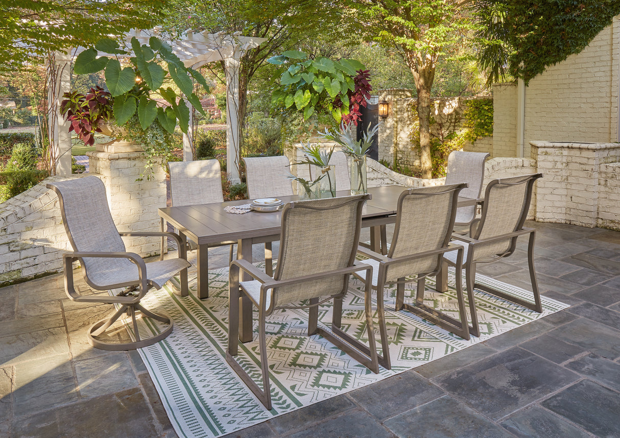 Beach Beige Front Outdoor Dining Table