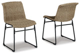 Amaris Brown/Black Outdoor Dining Chair (Set Of 2)