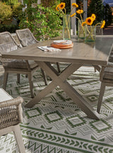 Beach Beige Front Outdoor Dining Table