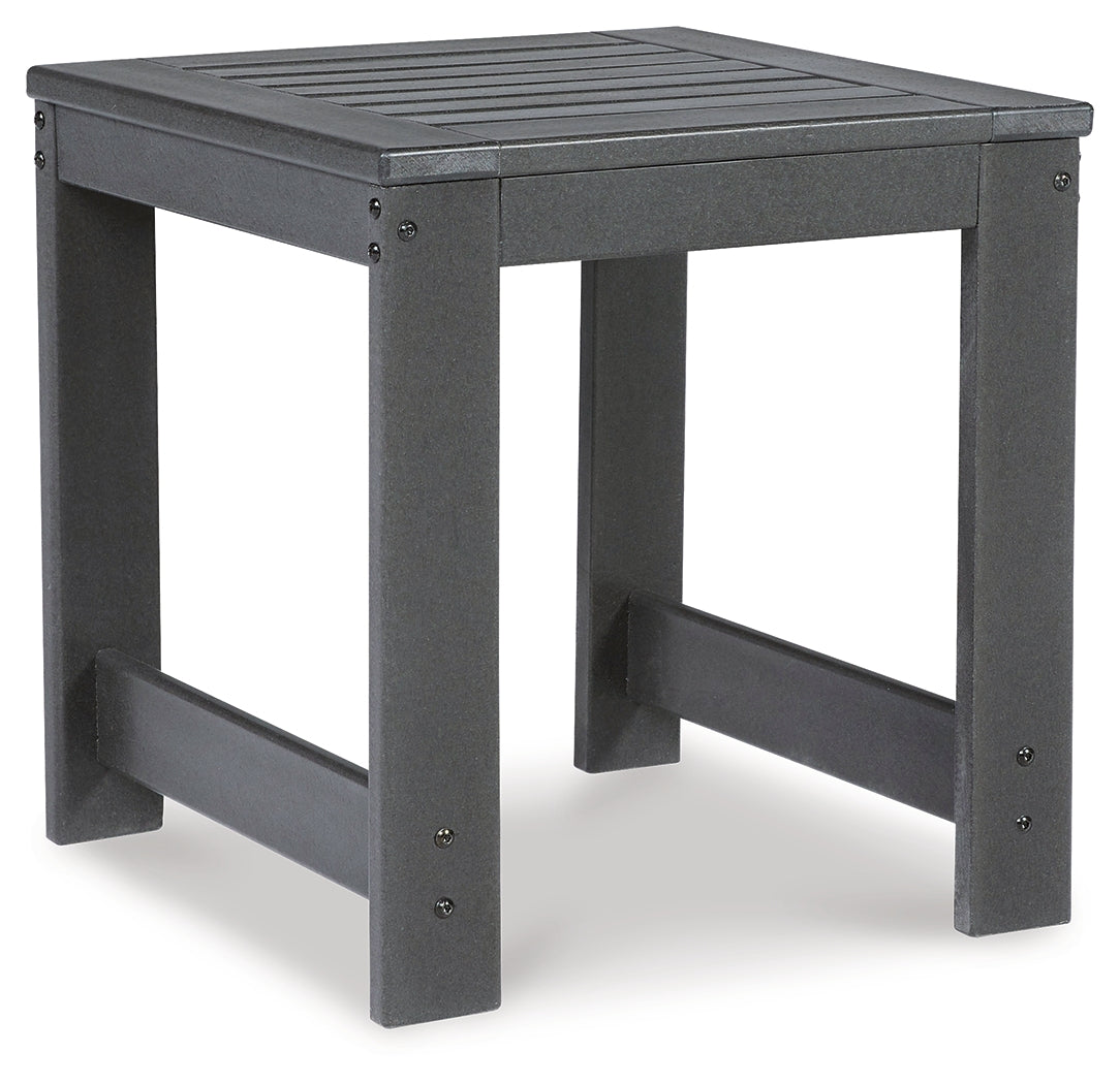 Amora Charcoal Gray Outdoor End Table