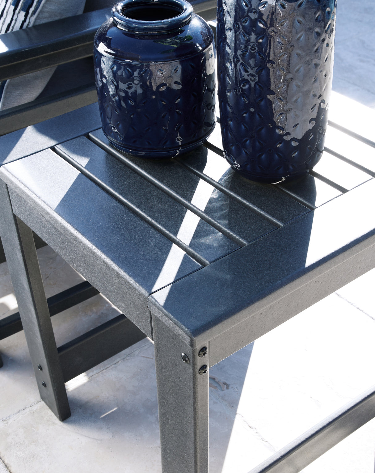 Amora Charcoal Gray Outdoor End Table