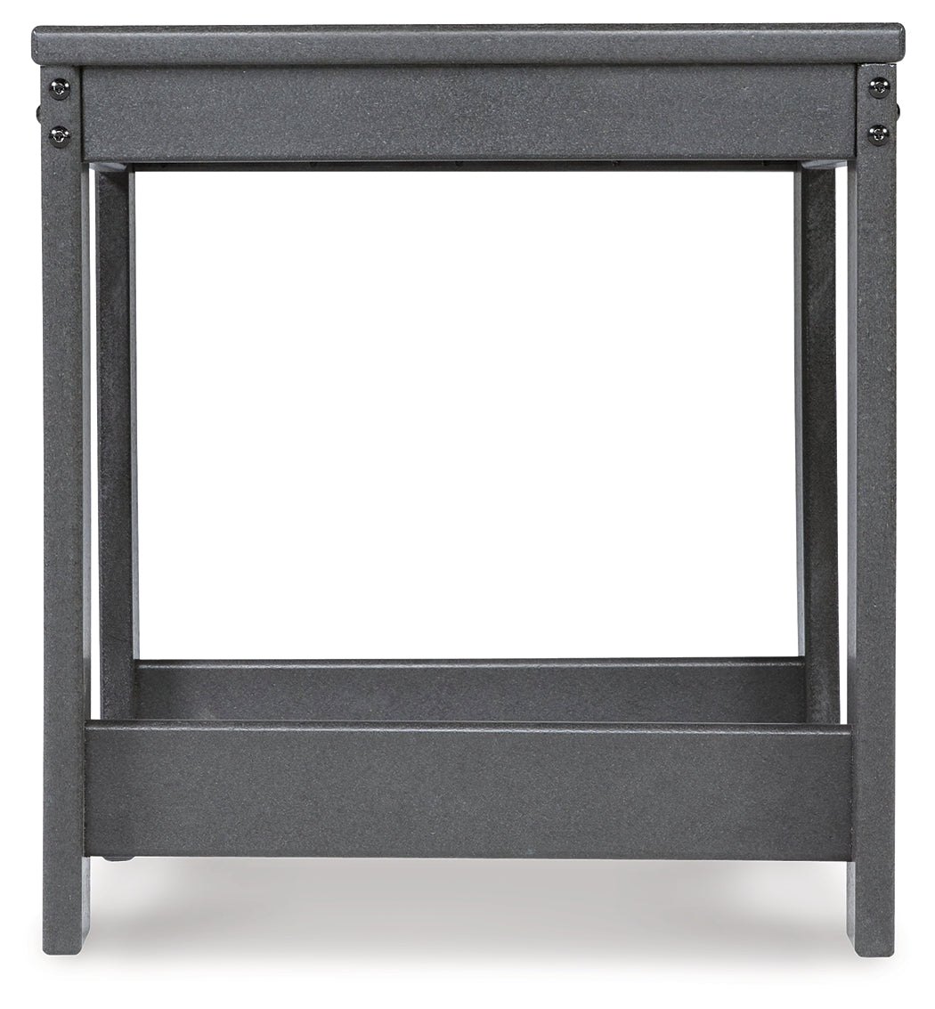 Amora Charcoal Gray Outdoor End Table