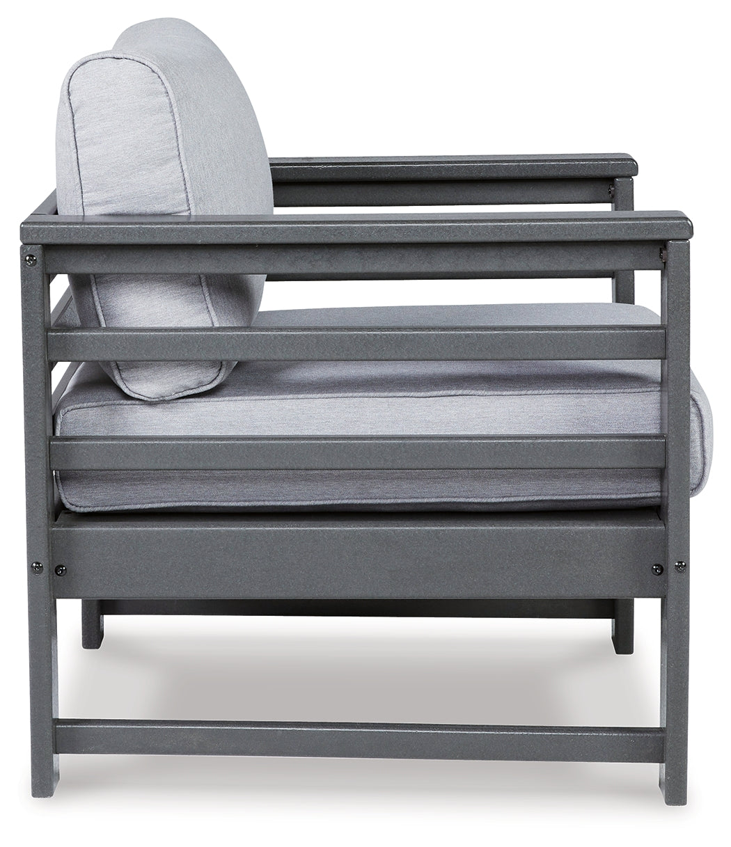 Amora Charcoal Gray Outdoor Lounge Chair With Cushion (Set Of 2)