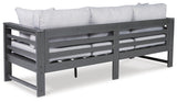 Amora Charcoal Gray Outdoor Sofa With Cushion