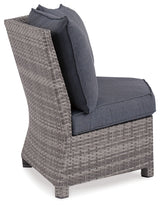 Salem Gray Beach Corner Chair With Cushion