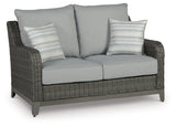 Elite Gray Park Outdoor Loveseat With Cushion