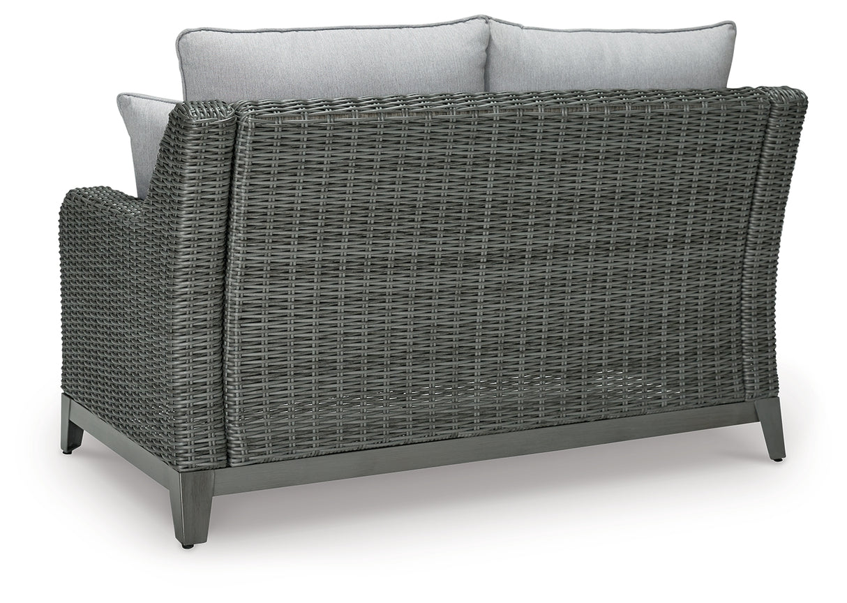 Elite Gray Park Outdoor Loveseat With Cushion