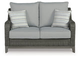 Elite Gray Park Outdoor Loveseat With Cushion