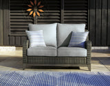 Elite Gray Park Outdoor Loveseat With Cushion