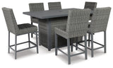 Palazzo Outdoor Counter Height Dining Table with 6 Barstools