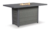 Palazzo Gray Outdoor Bar Table With Fire Pit