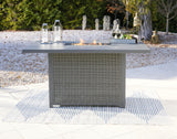 Palazzo Gray Outdoor Bar Table With Fire Pit