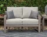 Hillside Gray/Brown Barn Outdoor Loveseat With Cushion