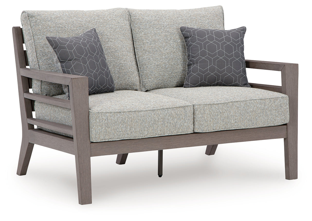 Hillside Gray/Brown Barn Outdoor Loveseat With Cushion