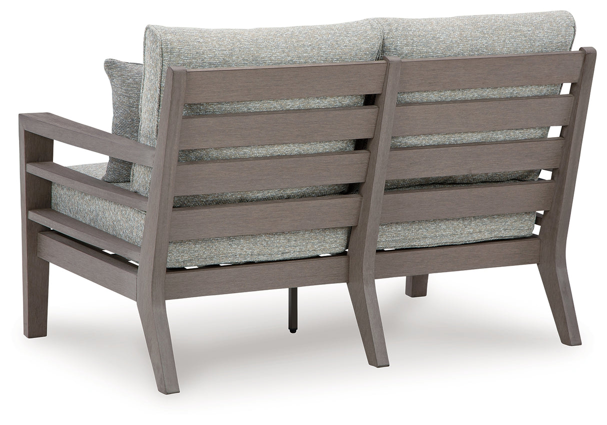 Hillside Gray/Brown Barn Outdoor Loveseat With Cushion