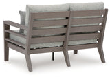 Hillside Gray/Brown Barn Outdoor Loveseat With Cushion