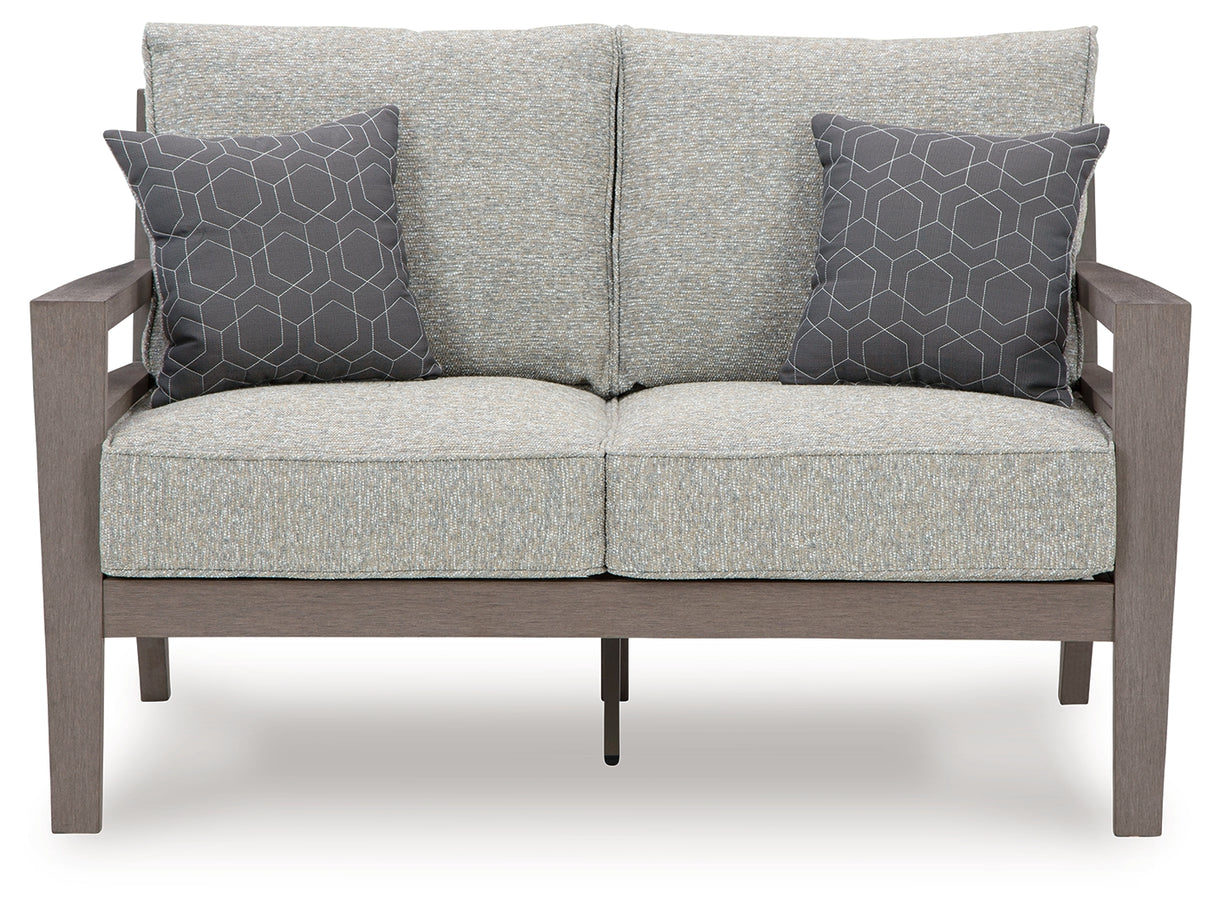 Hillside Gray/Brown Barn Outdoor Loveseat With Cushion