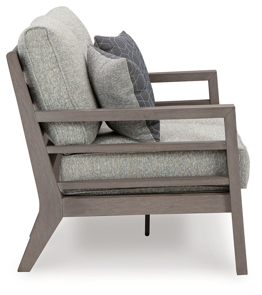 Hillside Gray/Brown Barn Outdoor Loveseat With Cushion