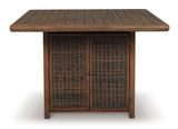 Paradise Medium Brown Trail Bar Table With Fire Pit