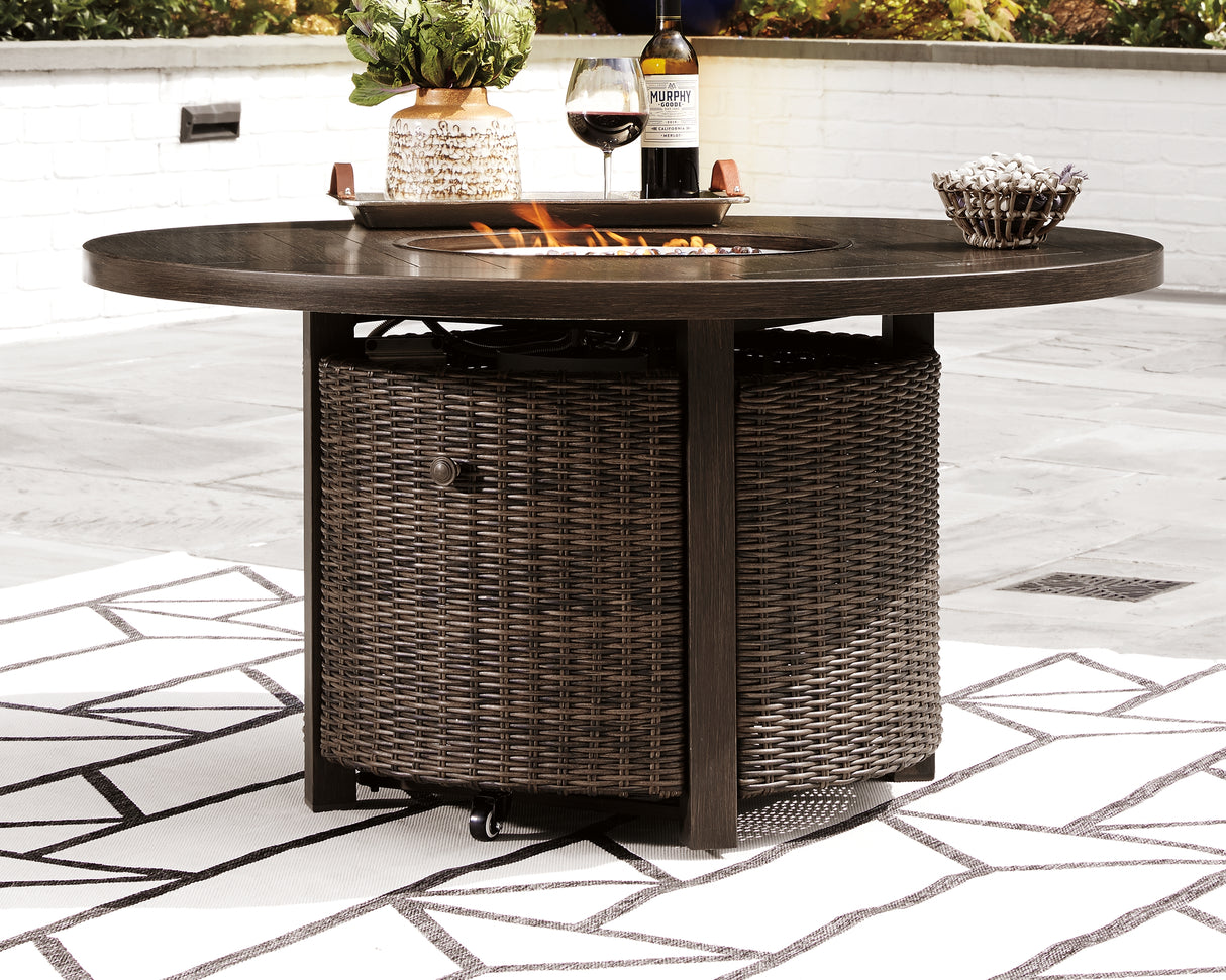 Paradise Medium Brown Trail Fire Pit Table