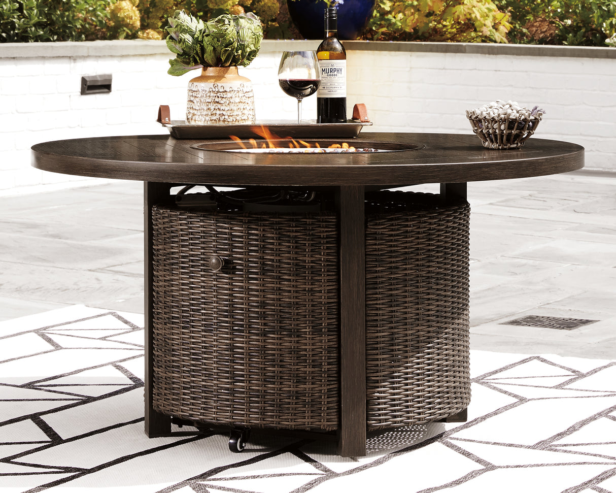 Paradise Medium Brown Trail Fire Pit Table