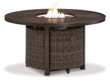 Paradise Trail Outdoor Loveseat, Fire Pit Table and 2 Lounge Chairs