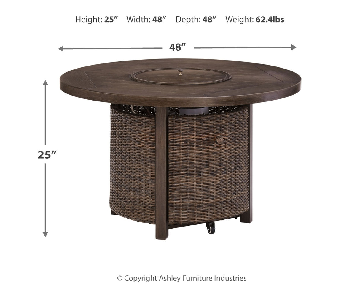 Paradise Trail Outdoor Loveseat, Fire Pit Table and 2 Lounge Chairs