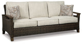 Paradise Medium Brown Trail Sofa With Cushion