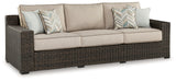 Coastline Brown Bay Outdoor Sofa With Cushion