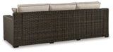 Coastline Brown Bay Outdoor Sofa With Cushion