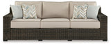 Coastline Brown Bay Outdoor Sofa With Cushion