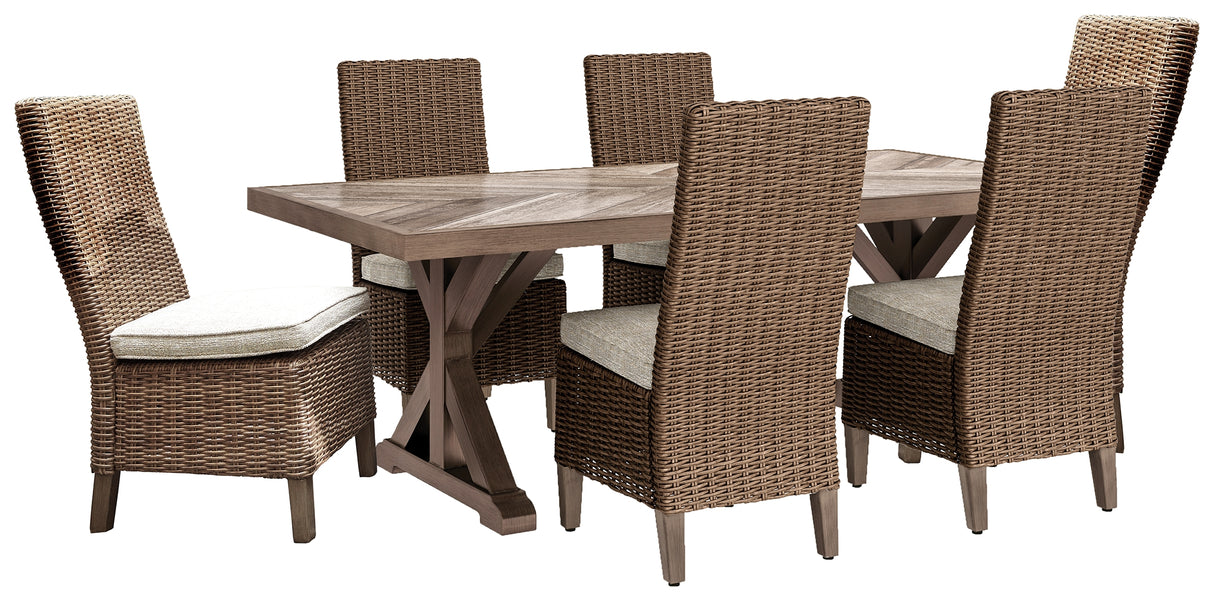 Beachcroft Outdoor Dining Table with 6 Chairs