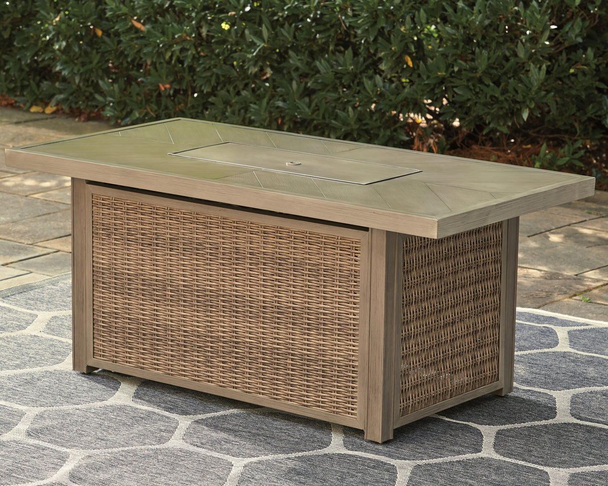 Beachcroft Beige Fire Pit Table