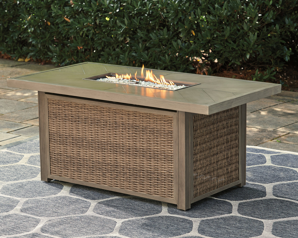 Beachcroft Beige Fire Pit Table