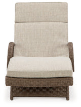 Beachcroft Beige Outdoor Chaise Lounge With Cushion