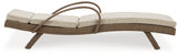 Beachcroft Beige Outdoor Chaise Lounge With Cushion