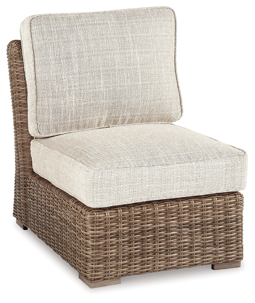 Beachcroft Beige Armless Chair With Cushion