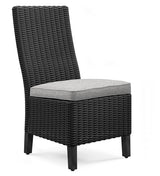 Beachcroft Black/Light Gray Outdoor Side Chair With Cushion (Set Of 2)