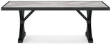 Beachcroft Black/Light Gray Outdoor Dining Table