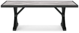 Beachcroft Black/Light Gray Outdoor Dining Table