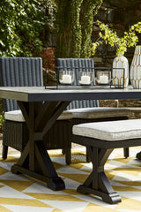 Beachcroft Black/Light Gray Outdoor Dining Table