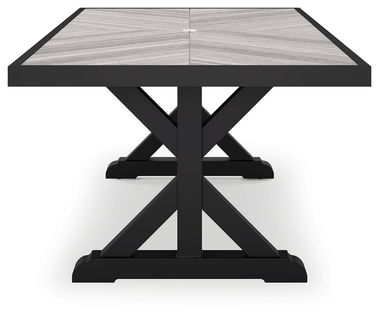 Beachcroft Black/Light Gray Outdoor Dining Table