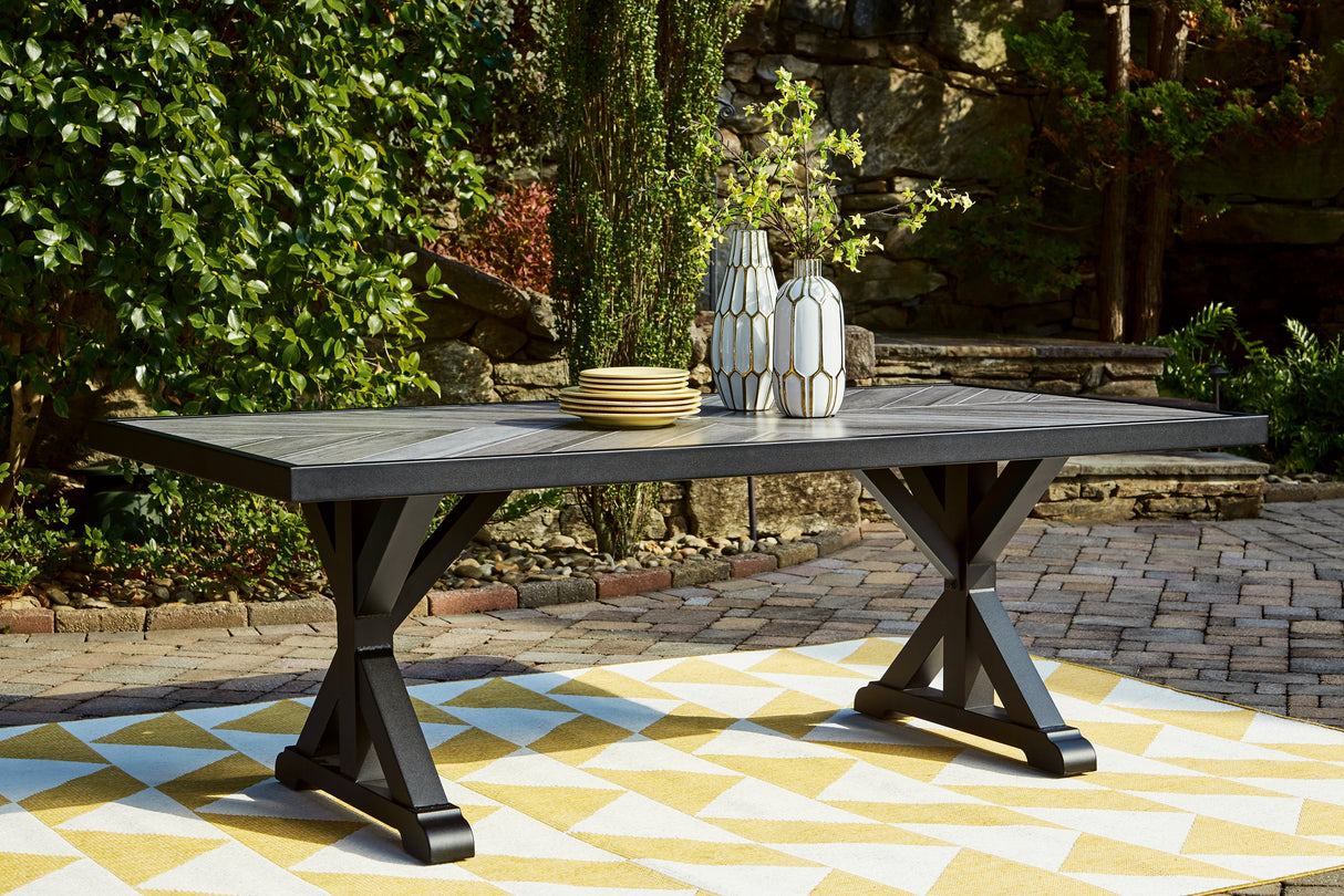 Beachcroft Black/Light Gray Outdoor Dining Table