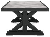 Beachcroft Black/Light Gray Outdoor Coffee Table