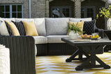 Beachcroft Black/Light Gray Outdoor Coffee Table