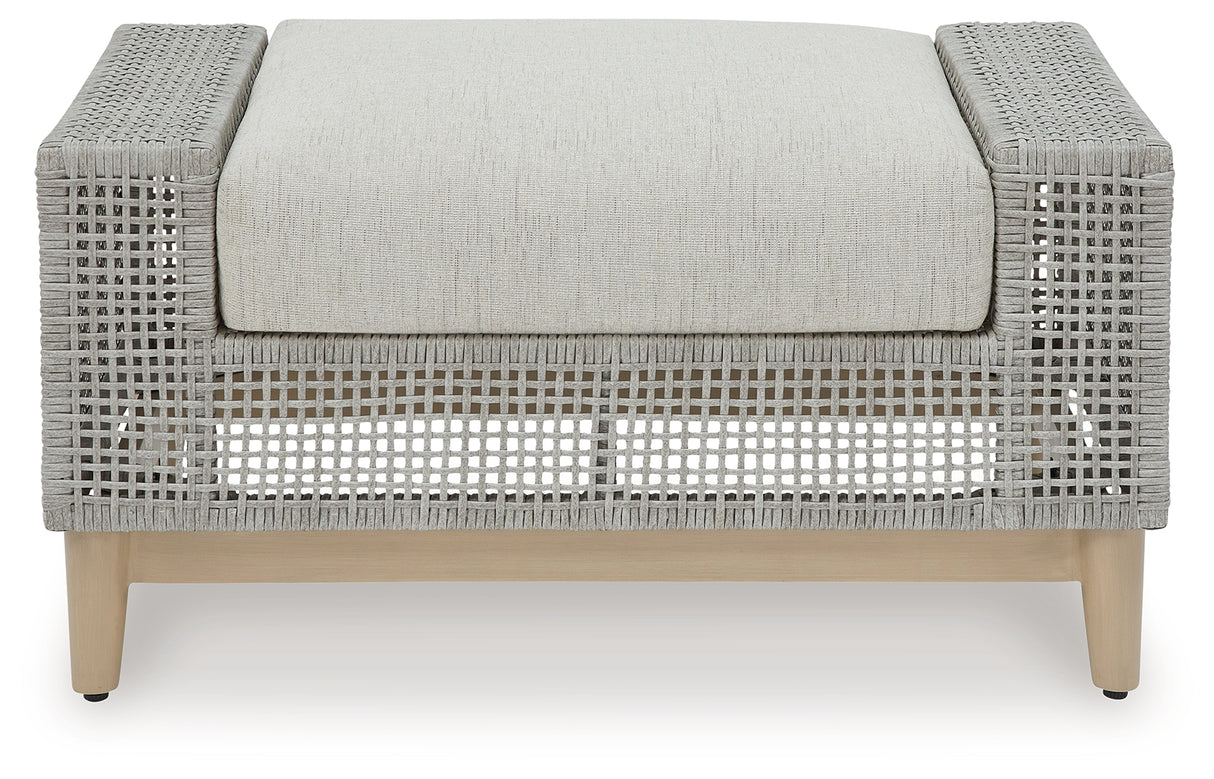 Seton Gray Creek Outdoor Ottoman With Cushion