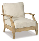 Clare Beige View Lounge Chair With Cushion