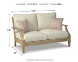 Clare Beige View Loveseat With Cushion