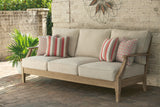 Clare Beige View Sofa With Cushion