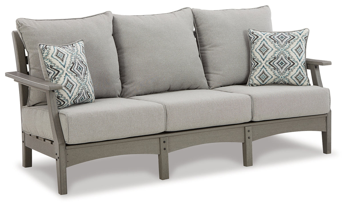 Visola Gray Outdoor Sofa With Cushion